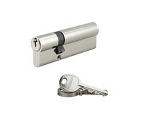 THIRARD - Cylindre de Serrure Double Entrée SA Unikey - Nickelé - Mécanisme à 5 Goupilles - Protection Anti-Arrachement - 35 x 65 mm - Gris - Système S'entrouvrant - Livré avec 3 Clés