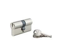 THIRARD - Cylindre de Serrure Double Entrée SA Unikey - Nickelé - Mécanisme à 5 Goupilles - Protection Anti-Arrachement - 30 x 30 mm - Gris - Système S'entrouvrant - Livré avec 3 Clés