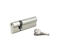 THIRARD - Cylindre de Serrure Double Entrée SA Unikey - Nickelé - Mécanisme à 5 Goupilles - Protection Anti-Arrachement - 35 x 75 mm - Gris - Système S'entrouvrant - Livré avec 3 Clés