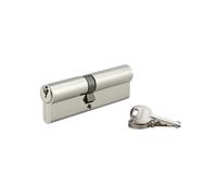 THIRARD - Cylindre de Serrure Double Entrée SA Unikey - Nickelé - Mécanisme à 5 Goupilles - Protection Anti-Arrachement - 40 x 55 mm - Gris - Système S'entrouvrant - Livré avec 3 Clés