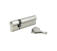 THIRARD - Cylindre de Serrure Double Entrée STD - Laiton Nickelé - Sécurité Anti-Arrachement - Mécanisme à 5 Goupilles - 3 Clés Acier Nickelé - 30 x 90 mm - Jaune/Doré