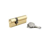 THIRARD - Cylindre de Serrure Double Entrée STD Unikey - Laiton - S'entrouvrant - Mécanisme à 5 Goupilles - 30 x 60 mm - Jaune/Doré - Protection Anti-Arrachement - Livré avec 3 Clés Crantées