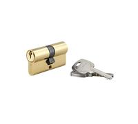 THIRARD - Cylindre de Serrure Double Entrée STD Unikey - Laiton - S'entrouvrant - Mécanisme à 5 Goupilles - 30 x 30 mm - Jaune/Doré - Protection Anti-Arrachement - Livré avec 3 Clés Crantées