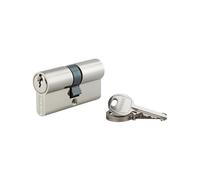 THIRARD - Cylindre de Serrure Double Entrée SA Unikey - Nickelé - Mécanisme à 5 Goupilles - Protection Anti-Arrachement - 30 x 30 mm - Gris - Système S'entrouvrant - Livré avec 3 Clés