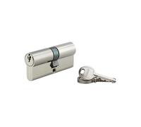 THIRARD - Cylindre de Serrure Double Entrée SA Unikey - Nickelé - Mécanisme à 5 Goupilles - Protection Anti-Arrachement - 35 x 35 mm - Gris - Système S'entrouvrant - Livré avec 3 Clés