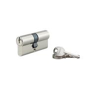 THIRARD Cylindre de serrure double entrée UNIKEY SA, 30 x 35 mm | Matériau nickelé, système s'entrouvrant, 3 clés fournies, compatible portes intérieures et extérieures, haute précision