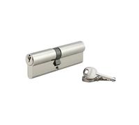 THIRARD Cylindre de serrure double entrée UNIKEY SA, 45 x 55 mm | Matériau nickelé, système s'entrouvrant, 3 clés fournies, compatible portes intérieures et extérieures, haute précision