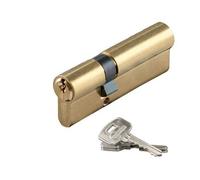 THIRARD - Cylindre de Serrure Profilé STD 30x50mm - Système de Sécurité Double Entrée Laiton - Usage Porte d'Entrée - Fabriqué en France - Livré avec 3 Clés Crantées