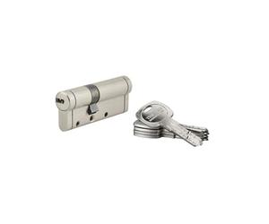 THIRARD - Cylindre de Serrure Trafic 12 - Laiton - Pour Porte D'entrée - 8 Goupilles - Anti-Arrachement, Anti-Perçage, Anti-Crochetage, Anti-Casse, Anti-Snap - 30 x 50 mm - Gris