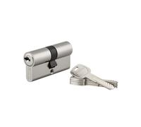 THIRARD Cylindre de serrure Trafic 6, 30 x 30 mm, Nickel, 5 clés | Fonction urgence, protection anti-perçage, anti-arrachement, double entrée, finition nickelée, haute sécurité