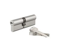 THIRARD - Cylindre de Serrure Double Entrée Trafic 6 - Laiton - Pour Porte D'entrée - 6 Goupilles - Anti-Arrachement, Anti-Perçage, Anti-Crochetage - Fonction Urgence - 40 x 50 mm - Gris