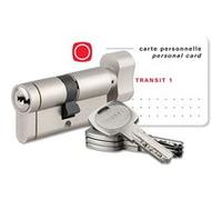 Thirard - Cylindre europeen haute surete barillet serrure de porte 4 cles et carte propriete Thirard Transit 1 Taille - 30x30mm Bouton G