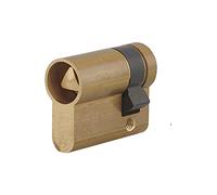 THIRARD - Cylindre Profil Européen - Laiton - Système de Sûreté - Triangle Interne Ascenseur 9 mm - Panneton Orientable - Ø 30 x 10 mm - Jaune - Protection Anti-Arrachement