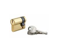 THIRARD - Demi-cylindre 30 x 10 mm 3 clés avec vis de 50 mm laitonné