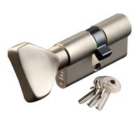 Thirard - Demi cylindre de serrure à bouton 30 x 10 mm 3 clés nickelé - 73011