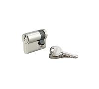 THIRARD - Demi-Cylindre de Serrure SA Unikey - Nickelé - Mécanisme à 5 Goupilles - Protection Anti-Arrachement - 35 x 10 mm - Gris - Système S'entrouvrant - Livré avec 3 Clés