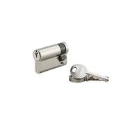 THIRARD - Demi-Cylindre de Serrure SA Unikey - Nickelé - Mécanisme à 5 Goupilles - Protection Anti-Arrachement - 45 x 10 mm - Gris - Système S'entrouvrant - Livré avec 3 Clés