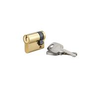 THIRARD - Demi-Cylindre de Serrure STD Unikey - Laiton - S'entrouvrant - Mécanisme à 5 Goupilles - 30 x 10 mm - Jaune/Doré - Protection Anti-Arrachement - Livré avec 3 Clés Crantées