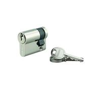 THIRARD Demi-cylindre de serrure UNIKEY SA, 40 x 10 mm, Argent | Matériau nickelé, système s'entrouvrant, 3 clés fournies, compatible portes de garage et portails, haute précision