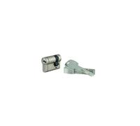 THIRARD Demi-cylindre Transit 1 UNIKEY VARIO DX, 30 x 10 mm | Système s'entrouvrant, profil demi-cylindre, finition nickelée, haute sécurité, compatible portes de garage et portails