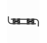 THIRARD - Double Barre de Sécurité pour Volet en Bois - Acier - Zingué Noir - Tubes Acier avec Goupilles d’Arrêt - Fixation Par 4 Vis Indévissables - Montage Rapide - Ø 16 x 430 mm