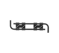 THIRARD - Double Barre de Sécurité pour Volet en Bois - Acier - Zingué Noir - Tubes Acier avec Goupilles d’Arrêt - Fixation Par 4 Vis Indévissables - Montage Rapide - Ø 16 x 430 mm