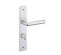 THIRARD - Ensemble de poignées pour salle de bain/toilette Crecy à condamnation, carré 7mm, entr'axes 195mm, anodisé argent