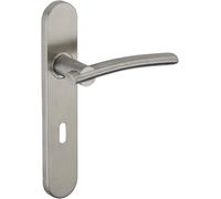 THIRARD - Ensemble de Poignées pour Porte de Chambre Poseidon - Inox Brossé - Usage Pratique - Trou de ntr'Axes 195 mm - Carré 7 mm - Design Élégant - Gris