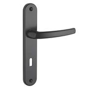 THIRARD - Ensemble de poignées pour porte de chambre Sultane trou de clé, carré 7mm, entr'axes 195mm, noir