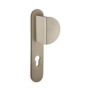 THIRARD - Ensemble de Poignées pour Porte d'Entrée Palière - Aluminium Anodisé Inox - Aileron Réversible - Carré 7 mm - Entr'Axes 195 mm - Design Élégant - Gris