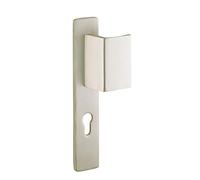 THIRARD - Ensemble de Poignées pour Porte d'Entrée Palière Renforcée - Aluminium Anodisé F2 - Usage Pratique et Esthétique - Aileron Réversible - Carré 7 mm - Entr'Axes 195 mm - Jaune/Doré