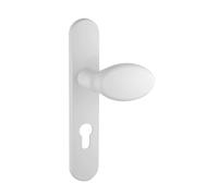 THIRARD - Ensemble de poignées pour porte d'entrée palière Sultane trou de cylindre, entr'axes 195mm, blanc