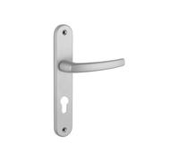 THIRARD - Ensemble de Poignées pour Porte d'Entrée Sultane - Alliage Fondu - Usage Pratique - Trou de Cylindre - Carré 7 mm - Entr'Axes 195 mm - Finition Argentée