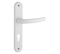 THIRARD - Ensemble de poignées pour porte d'entrée Sultane trou de cylindre, carré 7mm, entr'axes 195mm, blanc