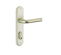 THIRARD - Ensemble de Poignées pour Porte Intérieure à Condamnation - Carré 7 mm - Entr'Axes 165 mm - Finition Anodisé Couleur F2 - Idéal pour Salle de Bain et Toilette - Jaune/Doré