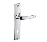 THIRARD - Ensemble de poignées pour porte intérieure Abbeville trou de clé, carré 7mm, entr'axes 165mm, chromé - THIRARD