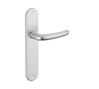 THIRARD - Ensemble de Poignées pour Porte Intérieure - Aluminium Anodisé - Usage Sans Trou - Carré 7 mm - Entr'Axes 195 mm - Esthétique Pratique - Argent