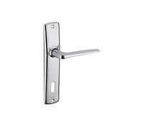 THIRARD - Ensemble de Poignées pour Porte Intérieure Ares - Trou de cier Embouti - Usage Porte de Chambre - Carré 7 mm - Entr'Axes 165 mm - Finition Chromé - Gris