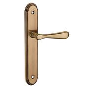THIRARD - Ensemble de poignées pour porte intérieure Arthemis sans trou, carré 7mm, entr'axes 195mm, laiton patiné
