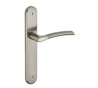 THIRARD - Ensemble de Poignées pour Porte Intérieure - Design Élégant - Finition Nickelé Brossé - Entraxes 195 mm - Carré 7 mm - Usage Pratique - Installation Facile - Gris