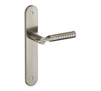 THIRARD - Ensemble de poignées pour porte intérieure Diane sans trou, carré 7mm, entr'axes 195mm, nickelé brossé