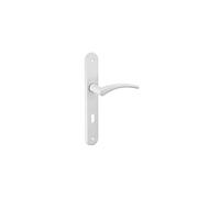 THIRARD - Ensemble de Poignées pour Porte Intérieure Hebe - Acier Embouti - Usage Porte de Chambre - Trou de Clé - Carré 7 mm - Entr'Axes 165 mm - Finition Laqué Blanc