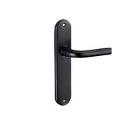 THIRARD Leto Ensemble Poignées Porte Intérieure Sans Trou Noir | Sur plaque, béquilles réversibles droite/gauche, aluminium, entraxe 165 mm, carré 7 mm