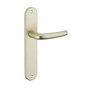 THIRARD - Ensemble de Poignées pour Porte Intérieure Maia - Aluminium Anodisé F2 - Usage Sans Trou - Carré 7 mm - Entr'Axes 195 mm - Pratiques et Esthétiques - Jaune/Doré