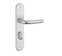THIRARD - Ensemble de poignées pour porte intérieure Maia à condamnation, carré 7mm, entr'axes 195mm, argent