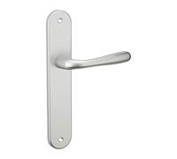 THIRARD - Ensemble de Poignées pour Porte Intérieure Pelope - Acier Embouti - Usage Pratique - Design Élégant - Carré 7 mm - Entr'Axes 195 mm - Finition Argentée - Gris