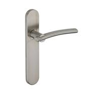 THIRARD - Ensemble de poignées pour porte intérieure Poseidon sans trou, carré 7mm, entr'axes 195mm, inox brossé - THIRARD