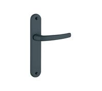 THIRARD Ensemble de Poignées pour Porte Intérieure, Sultane Sans Trou, Carré 7 mm, Entr'axes 195 mm, Gris Anthracite, Esthétiques Et Pratiques, Conçu en Zamak Fondu, Couleur Noir