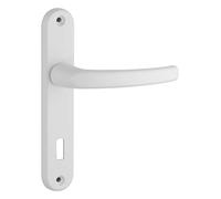 THIRARD - Ensemble de poignées pour porte de chambre Sultane trou de clé, carré 7mm, entr'axes 165mm, blanc