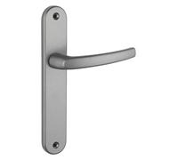 THIRARD - Ensemble de poignées pour porte intérieure Sultane sans trou, carré 7mm, entr'axes 195mm, gris